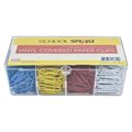 School Smart Paper Clip, Vinyl Coated, Standard, Assorted Color, Pack of 800 PK 1808007